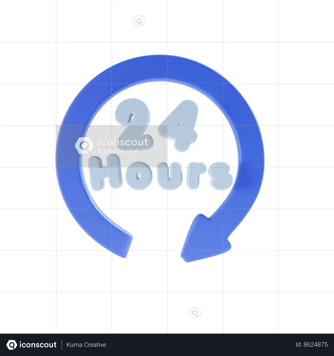 Atendimento 24 horas  3D Icon