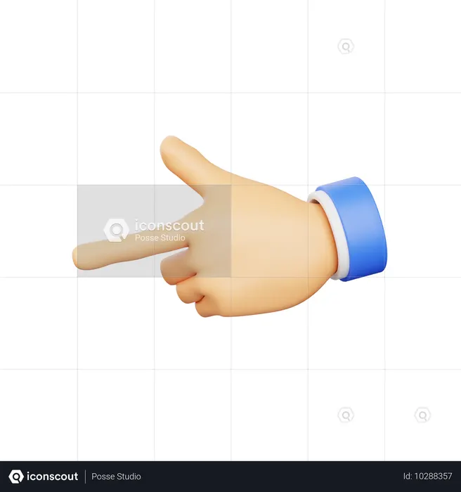 Atirar gesto com a mão  3D Icon