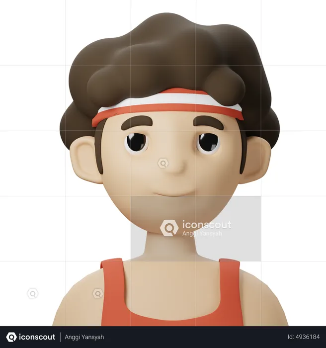 Atleta avatar  3D Icon