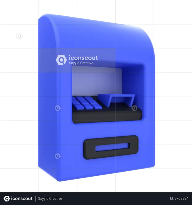 ATM 기계  3D Icon