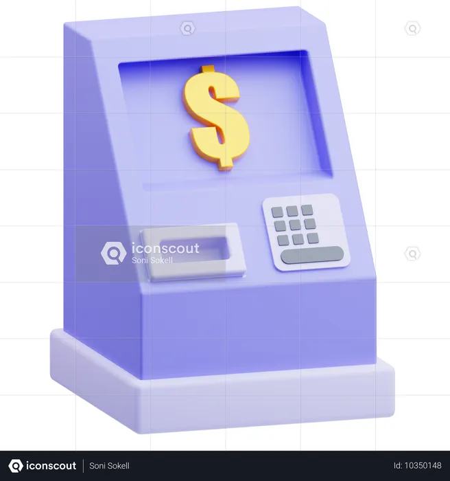 ATM 기계  3D Icon