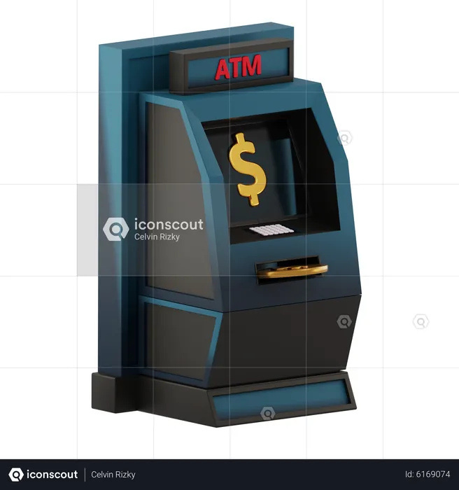 Atm Machine  3D Icon