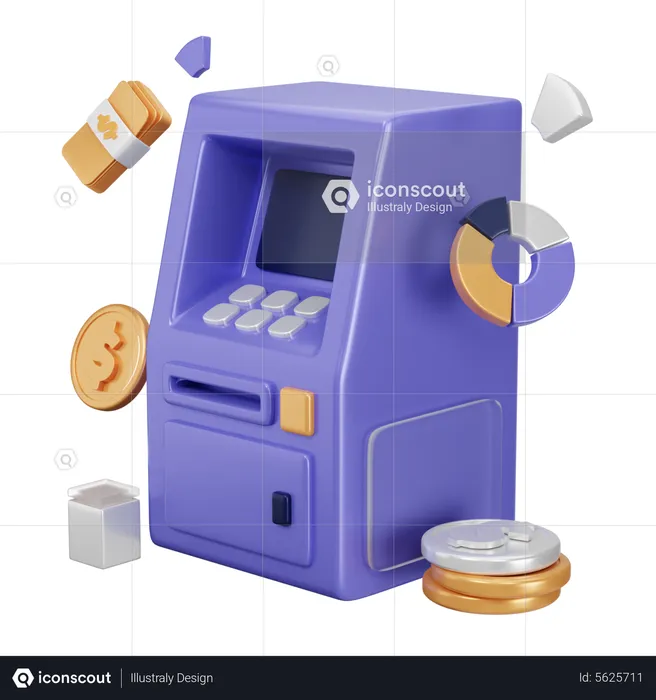 Atm Machine  3D Icon