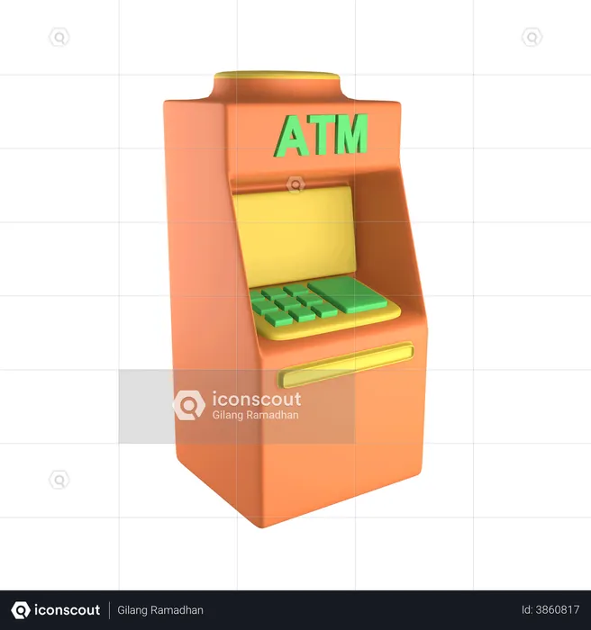 Atm Machine  3D Illustration