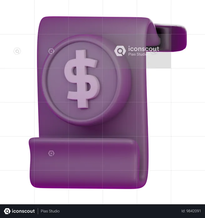 Atm Receipt  3D Icon