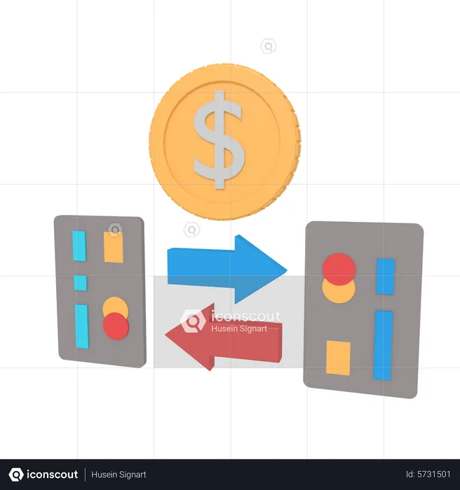 ATM transfer  3D Icon
