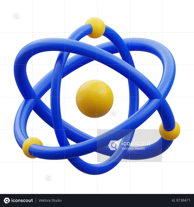 Atom  3D Icon
