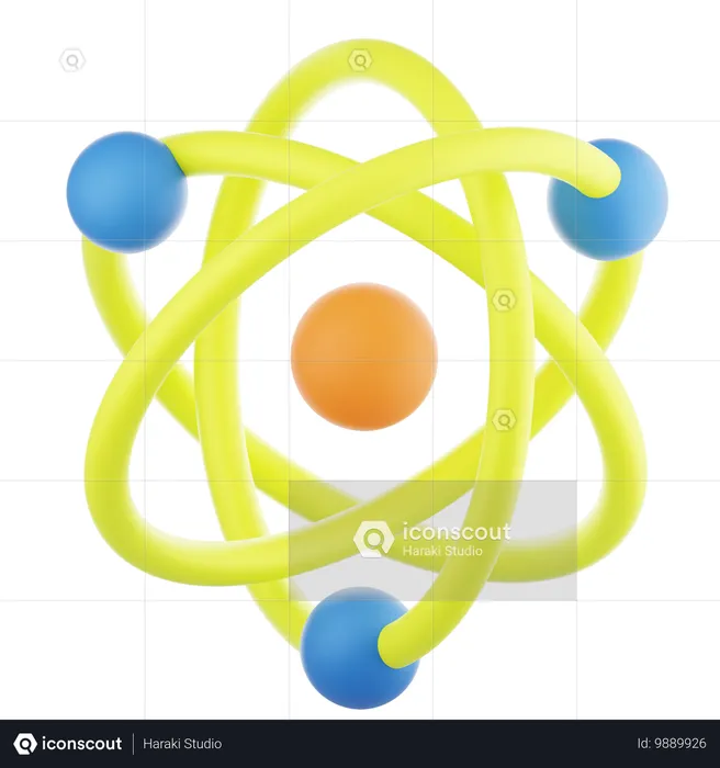 Atom  3D Icon