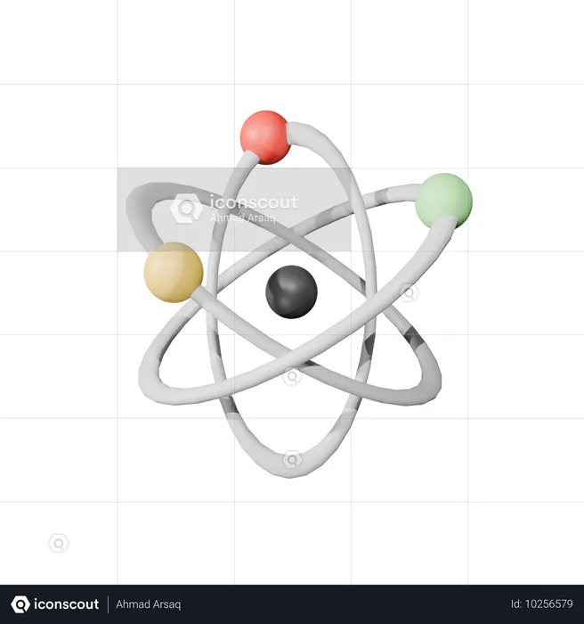 Atom  3D Icon