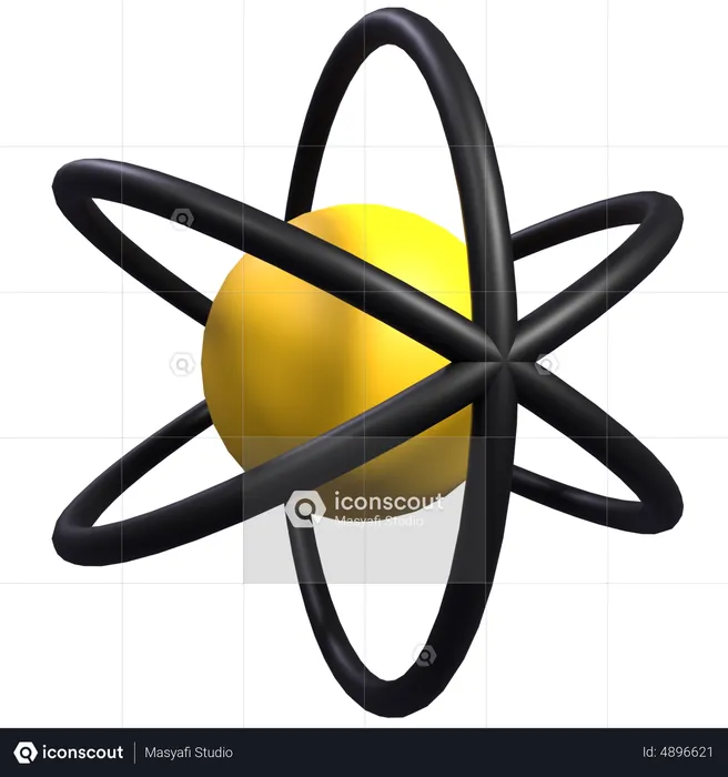 Atom  3D Icon