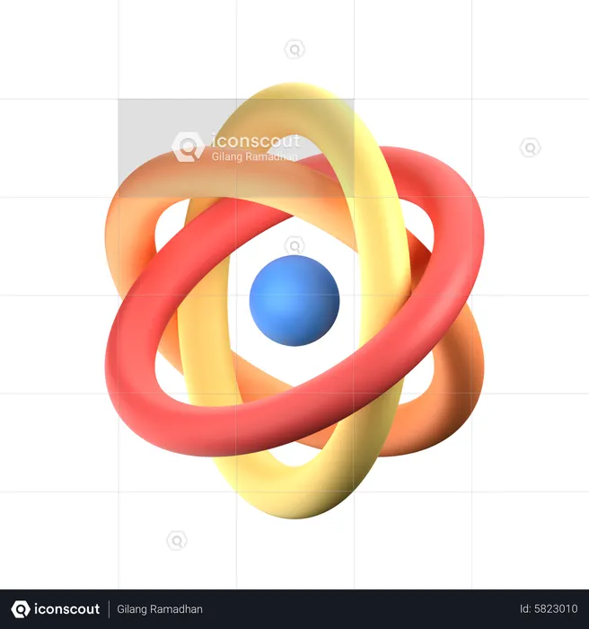 Atom  3D Icon