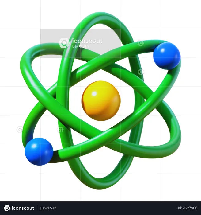 Atom  3D Icon