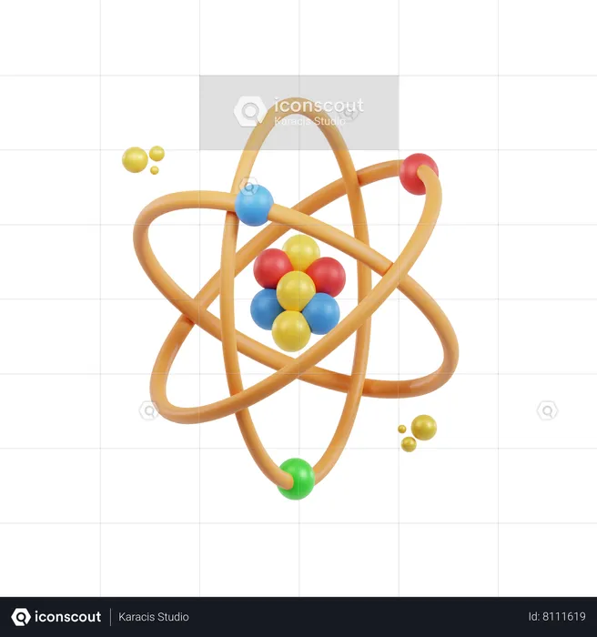 Atom  3D Icon