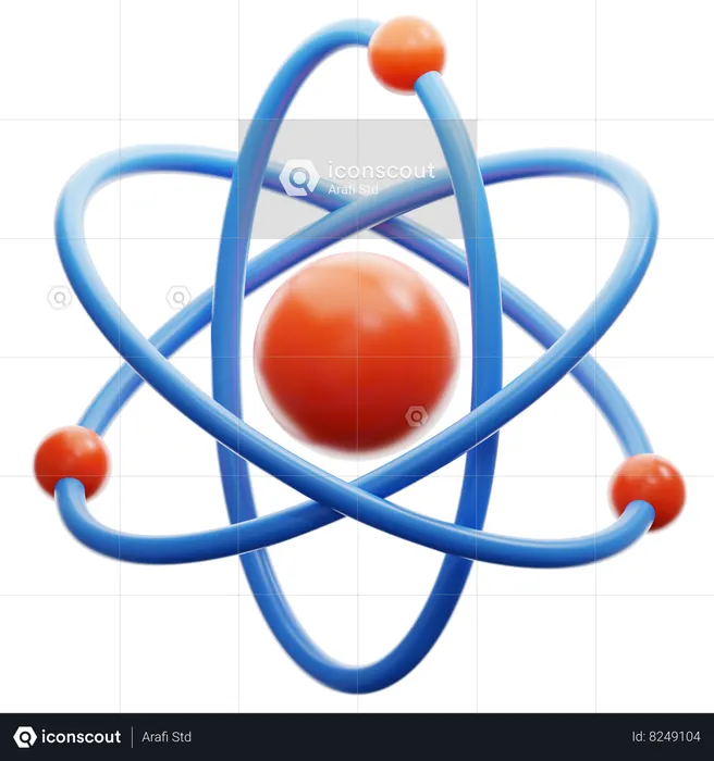 Atom  3D Icon