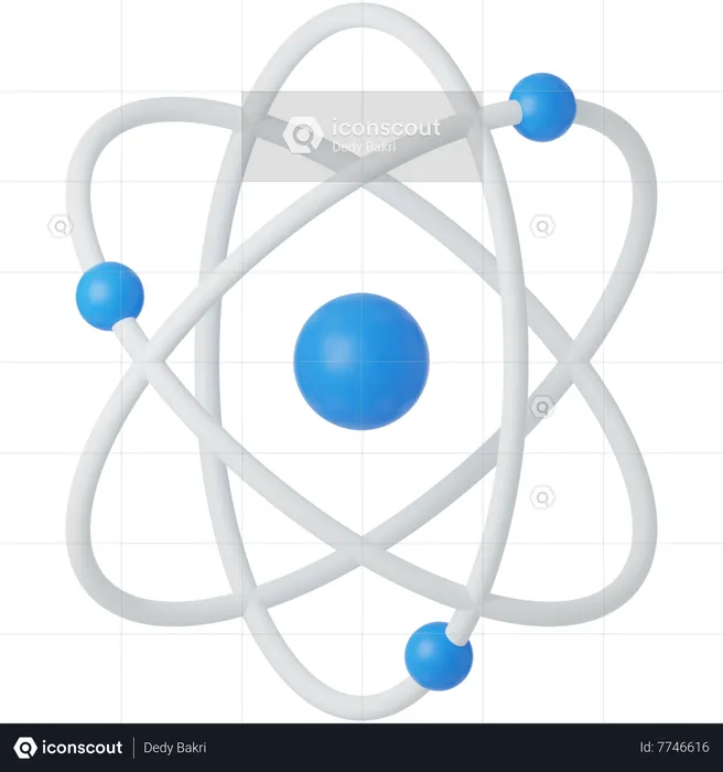 Atom  3D Icon