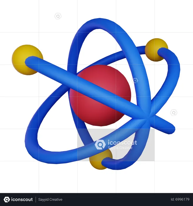 Atom  3D Icon