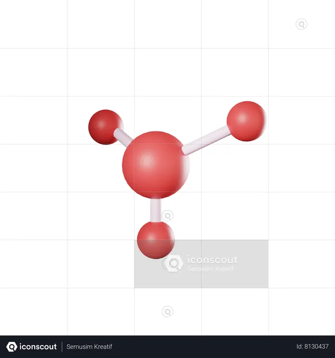 Atom  3D Icon