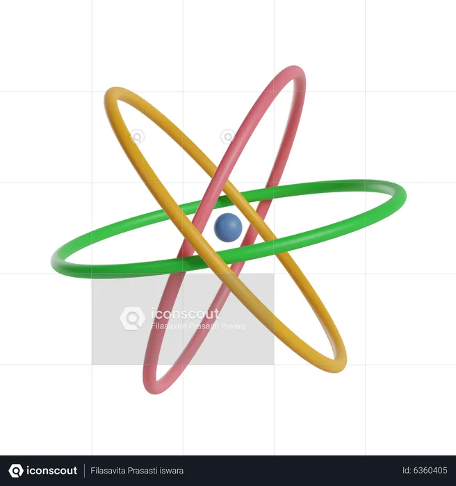 Atom  3D Icon