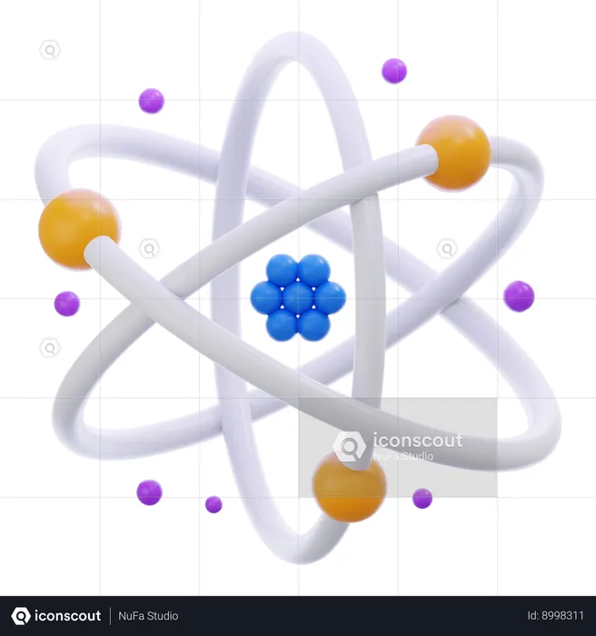 Atom  3D Icon