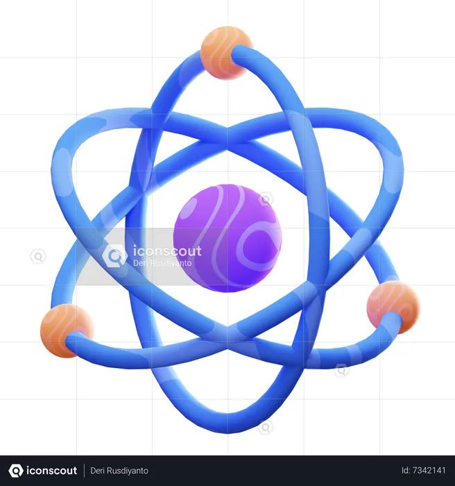 Atom  3D Icon