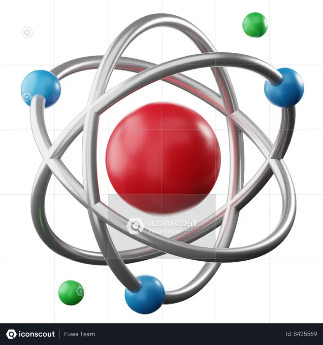Atom  3D Icon