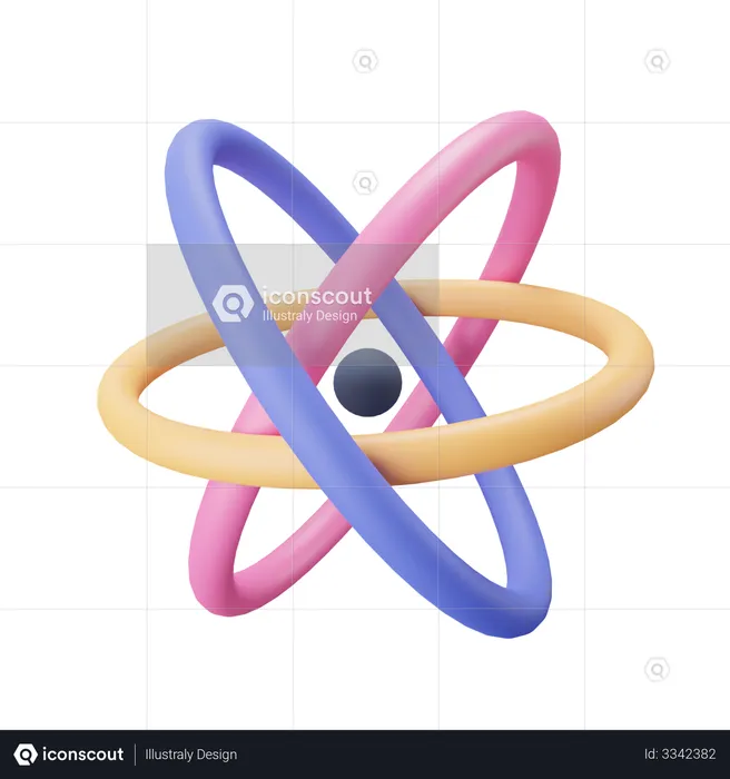 Atom  3D Icon