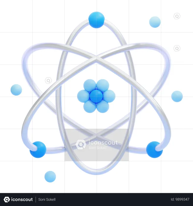 Atom  3D Icon