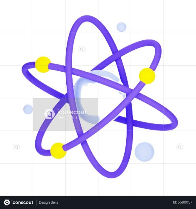 Atom  3D Icon