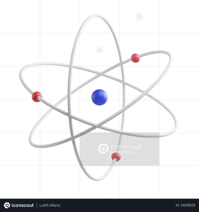 Atom  3D Illustration