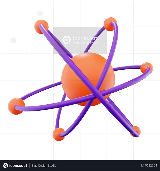 Atom  3D Icon