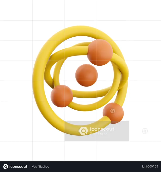 Atom  3D Icon