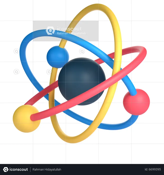 Atom  3D Icon