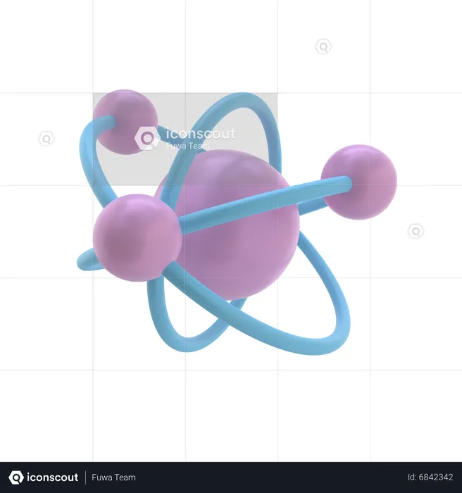 Atom  3D Icon