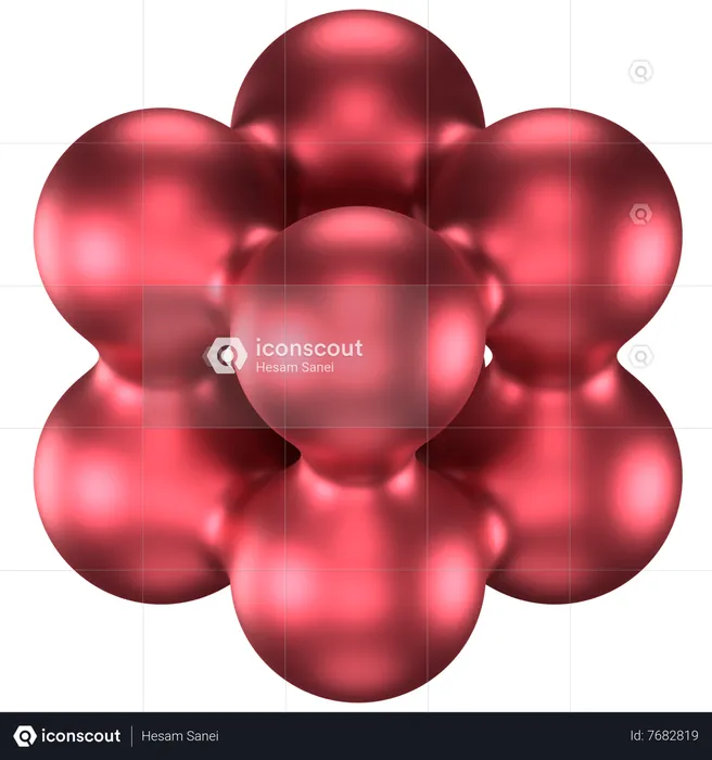 Atom Abstract Shape  3D Icon