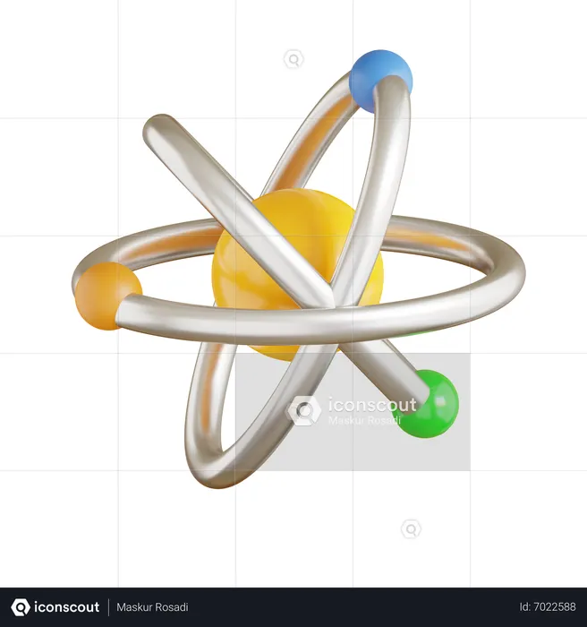 Atom Energy  3D Icon