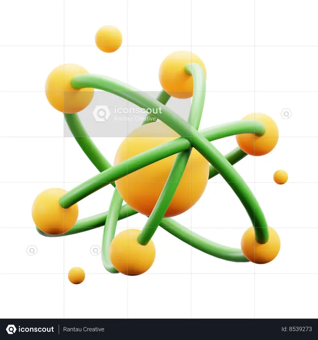 Atom Structure  3D Icon