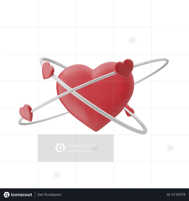 Coeur d'atome Emoji 3D Emoji