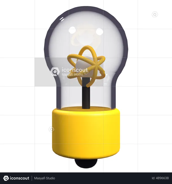 Atomic Bulb  3D Icon