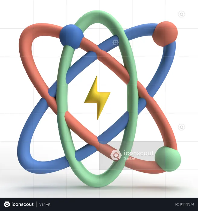 Atomic Energy  3D Icon