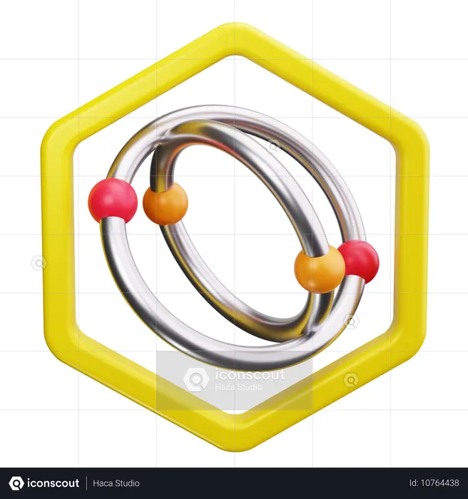 Atomic Model  3D Icon