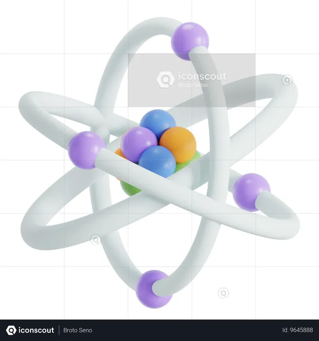 Atomic reaction  3D Icon