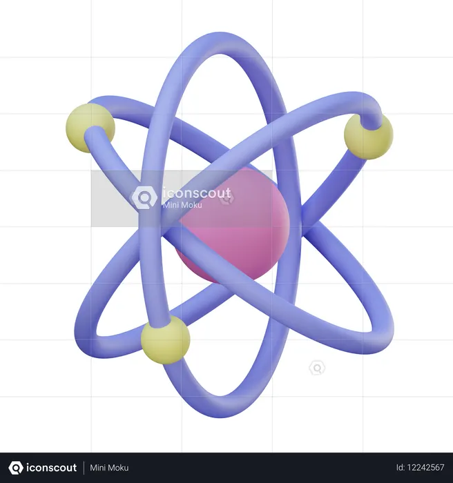 Atomic Structure  3D Icon