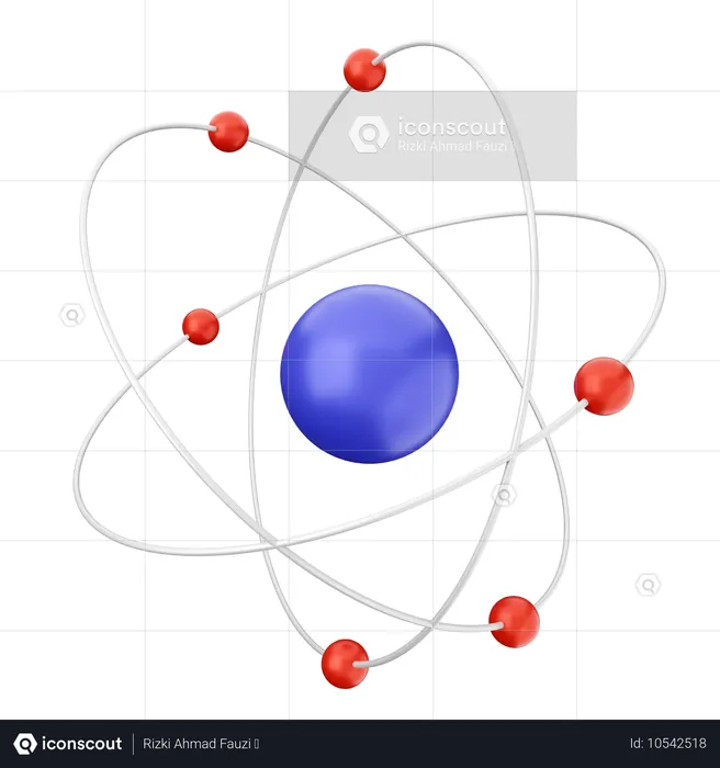 Educação átomo  3D Icon