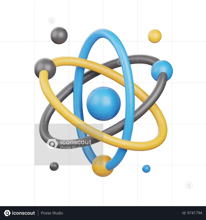 Atomare Struktur  3D Icon