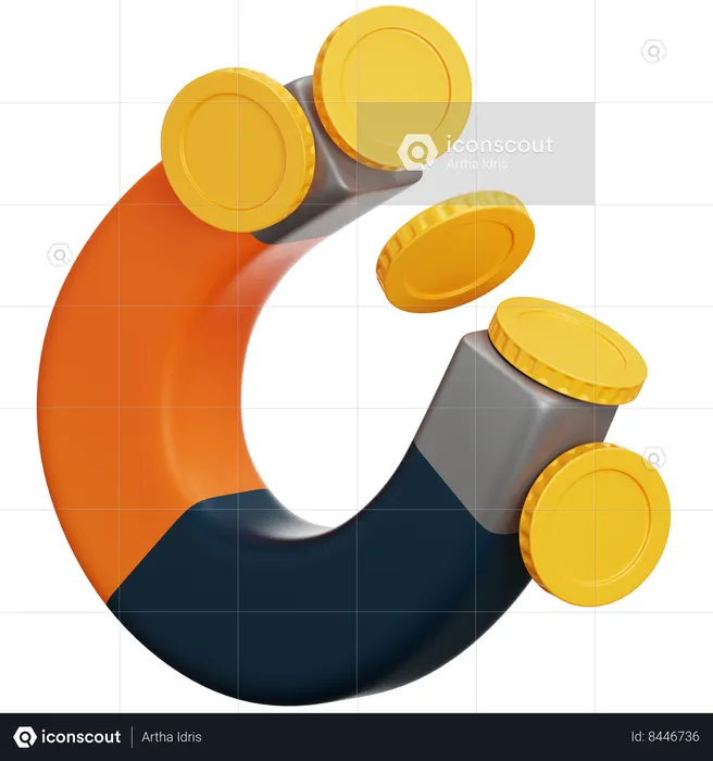 Atração de dinheiro  3D Icon