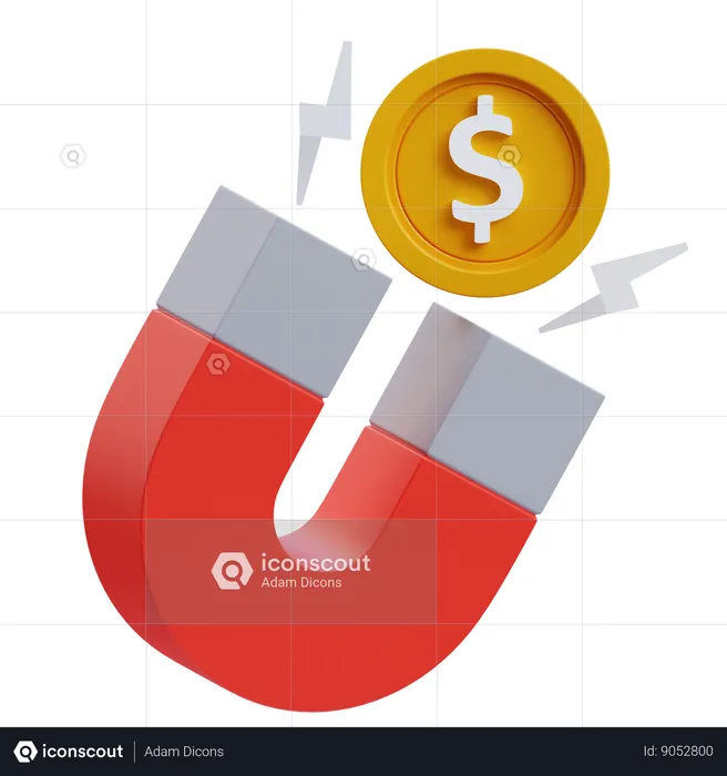 Atracción de dinero  3D Icon