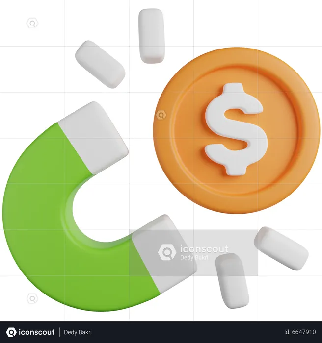 Atraindo dinheiro  3D Icon