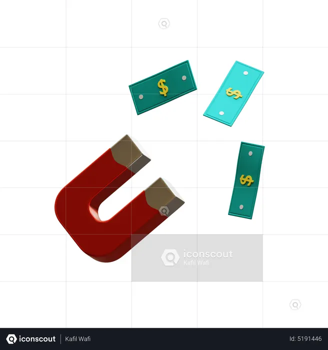 Atrair dinheiro  3D Icon