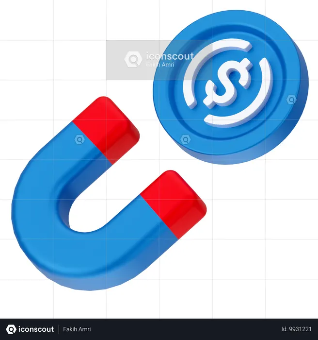 Atrair dinheiro  3D Icon