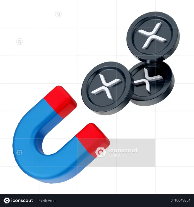 Atrair moeda ripple  3D Icon